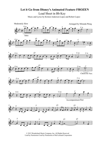 Let It Go (from Frozen) (arr. Miranda Wong)