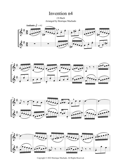 Invention 4 (arr. Henrique Machado)