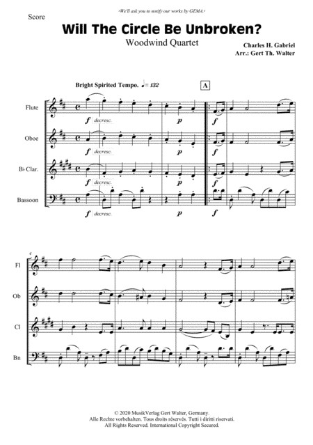 Will The Circle Be Unbroken? (arr. Gert Th. Walter)