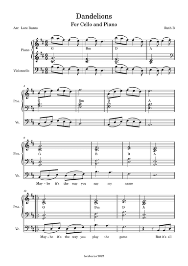 Dandelions (arr. Lore Burns)