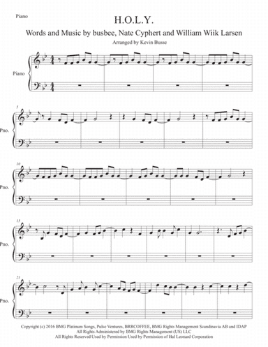 H.O.L.Y. (arr. Kevin Busse)