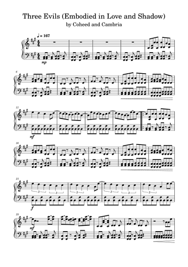 Three Evils (embodied In Love And Shadow) (arr. Anya Alston)