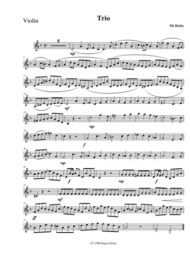 A short  trio for Violin, Viola and Piano