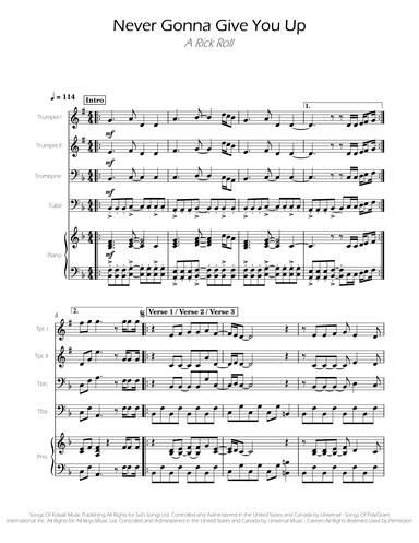 Never Gonna Give You Up (arr. Ygor Nunes)