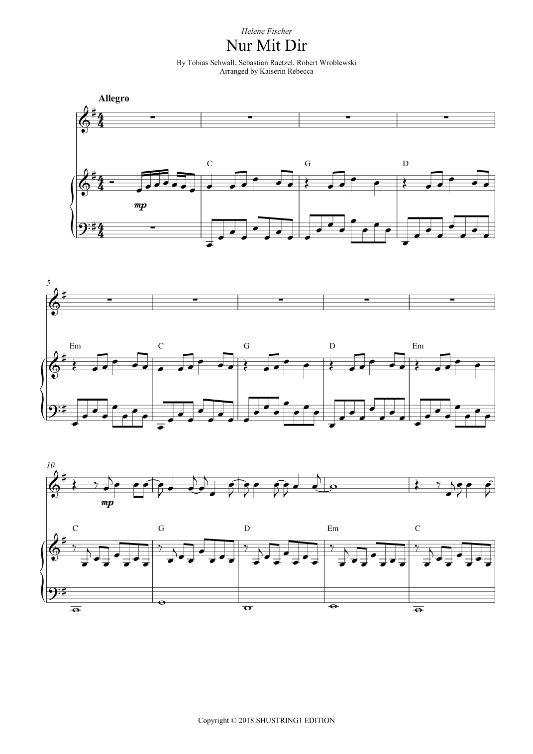 Nur Mit Dir (arr. Kaiserin Rebecca)