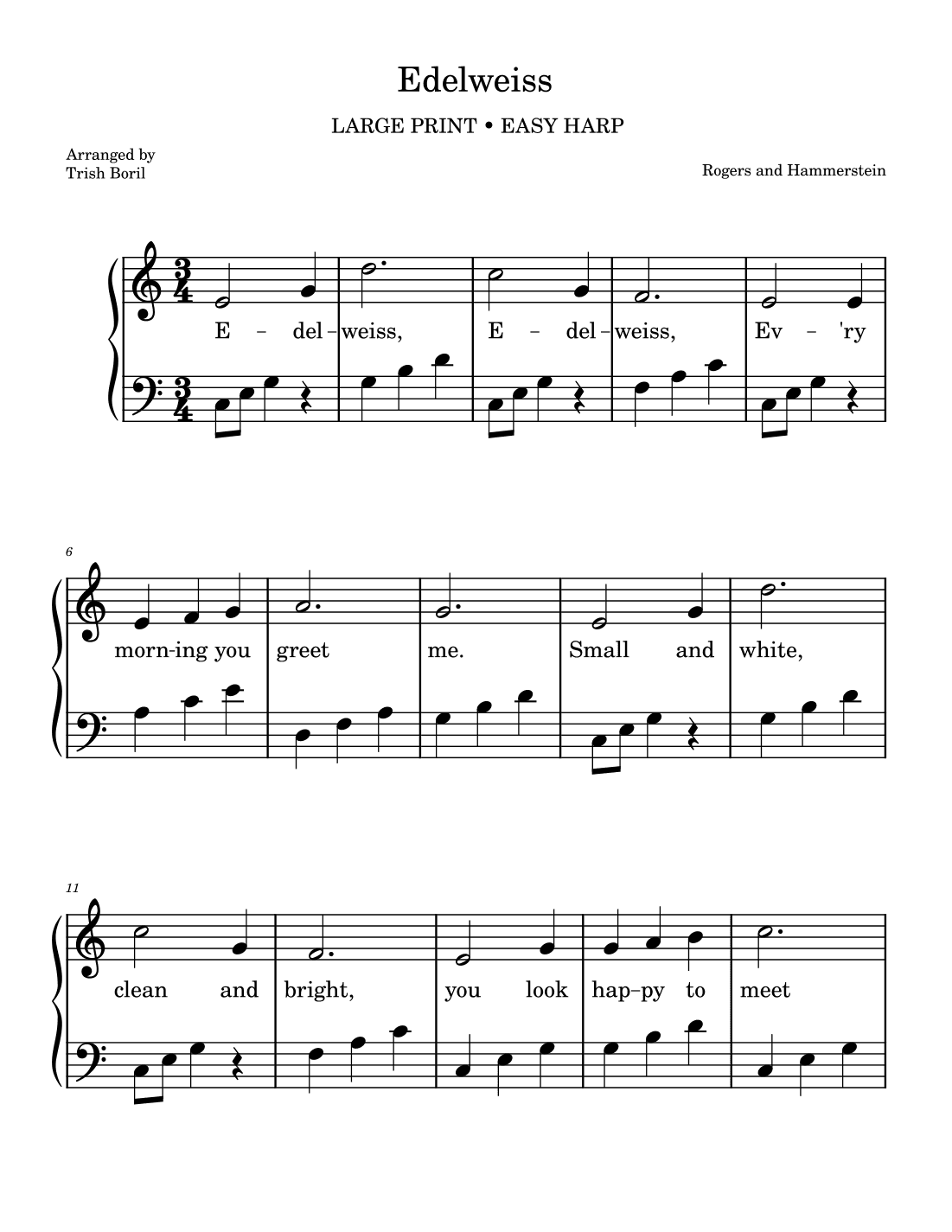 Edelweiss (arr. Trish Boril)
