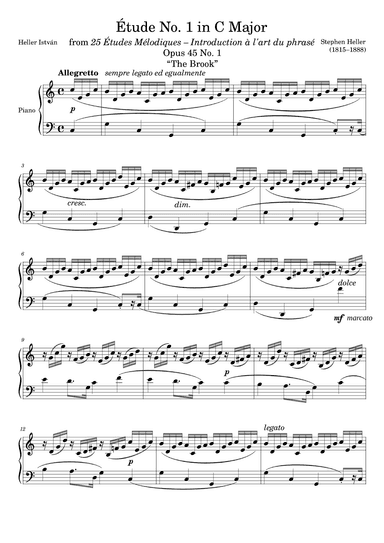 Etude Opus 45 No. 1 in C Major (arr. Zachary Corbett)