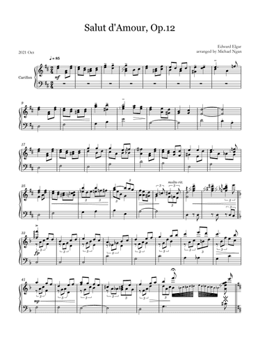 Salut d'Amour (arranged for carillon) (arr. Michael Ngan)