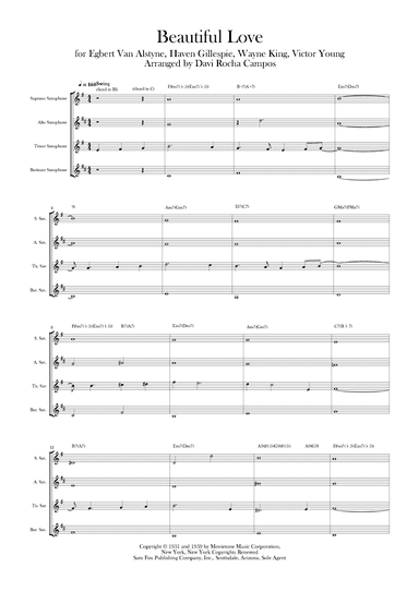 Beautiful Love (arr. Davi Rocha Campos)