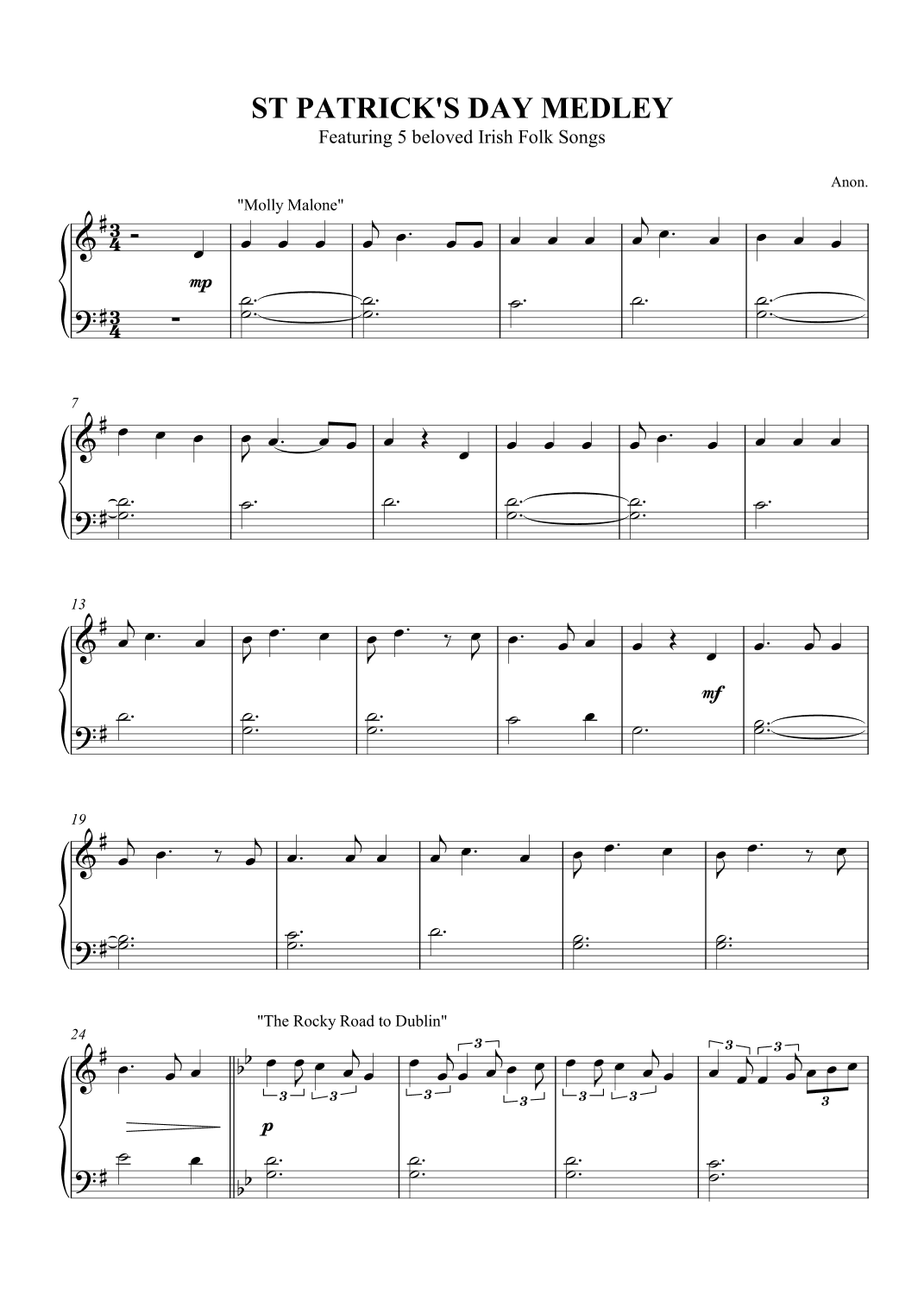 St Patrick's Day Medley