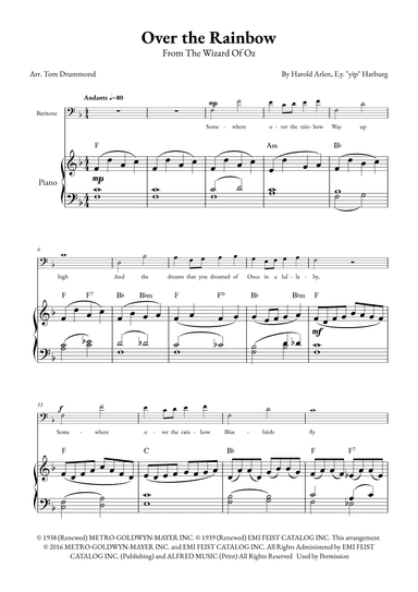 Over The Rainbow (arr. Tom Drummond)