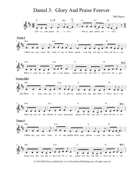 Daniel 3:  Glory and Praise, Forever (Trinity Sunday, Year A)