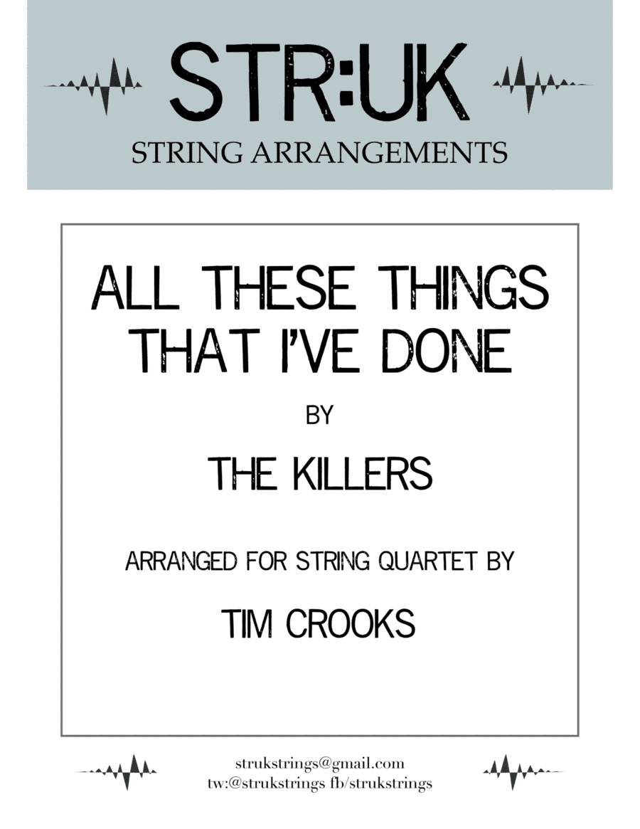 All These Things That I've Done (arr. Tim Crooks)