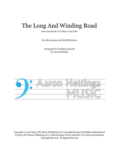 The Long And Winding Road (arr. Aaron Hettinga)