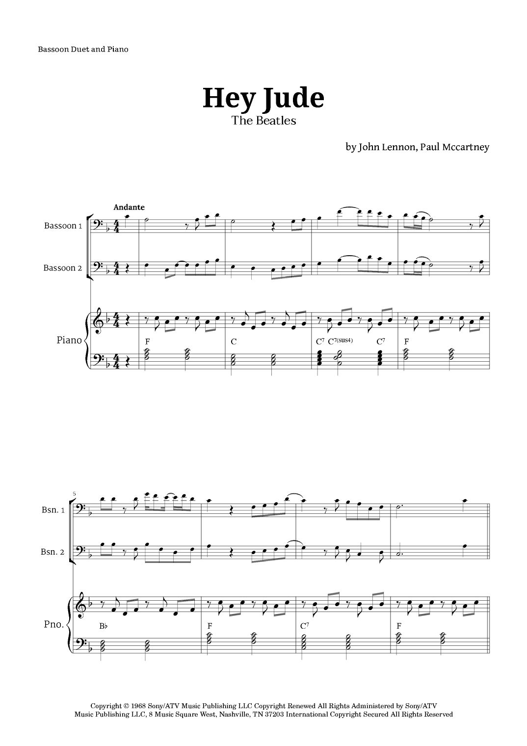 Hey Jude (arr. Langanho)