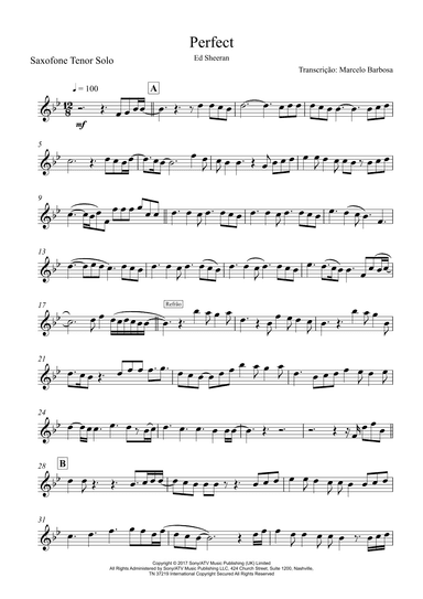 Perfect (arr. Transcrição: Marcelo Barbosa)