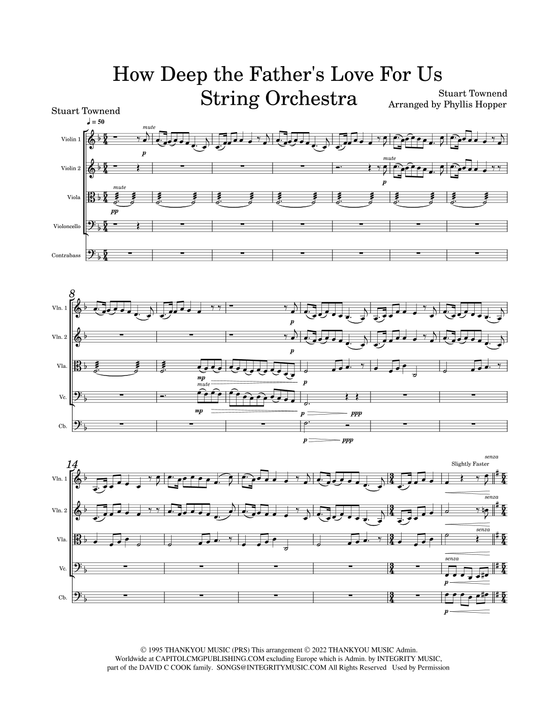 How Deep The Father's Love For Us (arr. Phyllis Hopper)