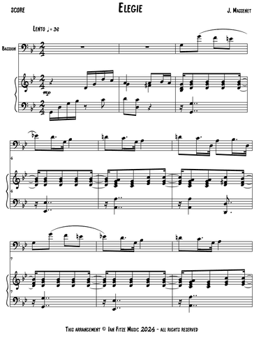 Elegie Melodie Op.10 (arr. Ian Fitze)