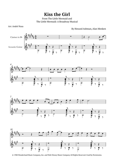 Kiss The Girl (arr. André Nusa)