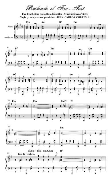 Bailando el Fox Trot - Fox Trot por Luisa Rosa González y Severo Vietri (arr. Juan Carlos Cortés A.)