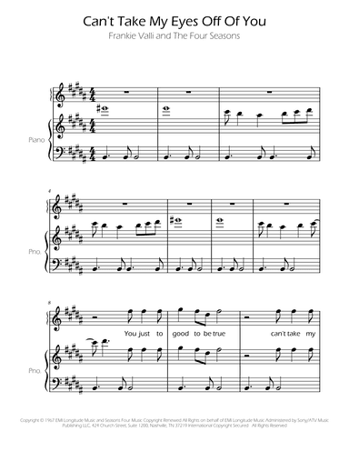 Can't Take My Eyes Off Of You (arr. Ygor Nunes)