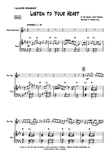Listen To Your Heart (arr. Andrew Will)