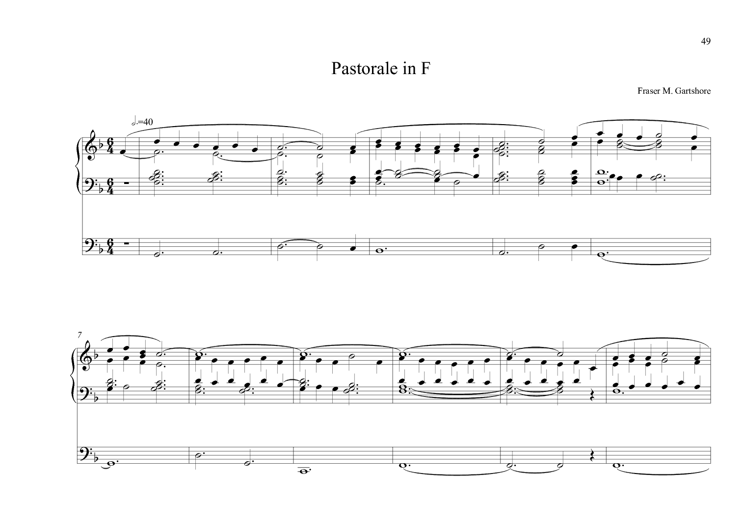 Pastorale in F