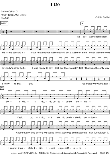 I Do (arr. COPYDRUM)