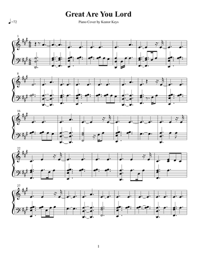 Great Are You Lord (arr. Keator Keys)