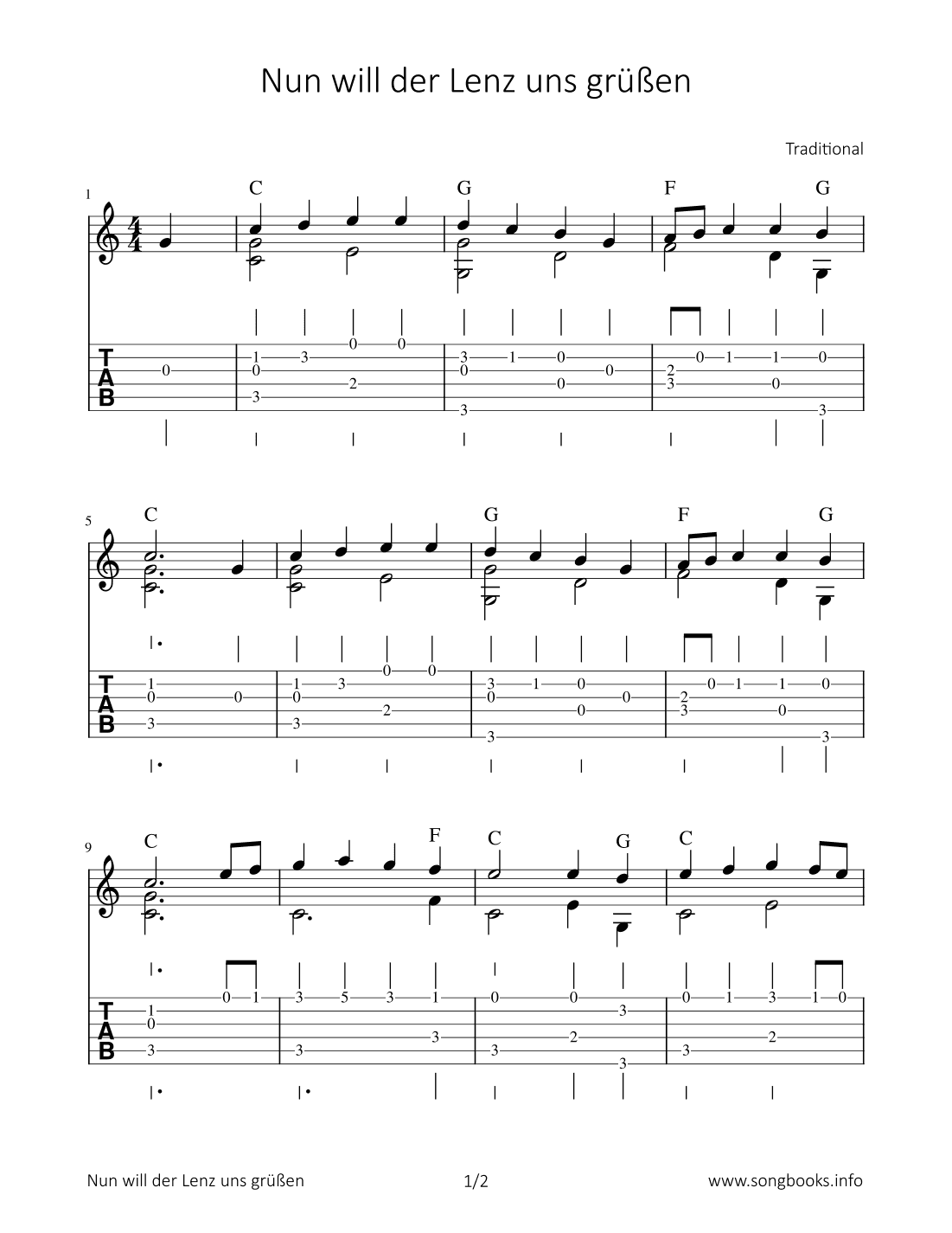 Nun will der Lenz uns grüßen (arr. Bettina Schipp)