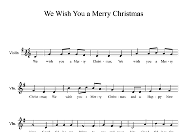 We wish you a merry Christmas (arr. English Christmas Carol)