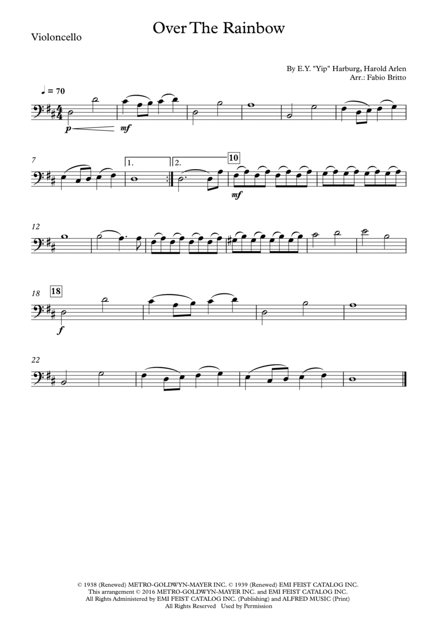 Over The Rainbow (arr. Fabio Britto)