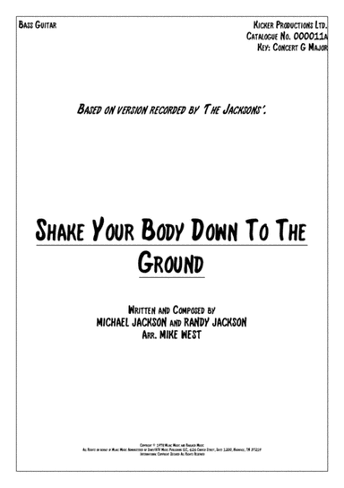 Shake Your Body Down To The Ground (arr. Mike West)