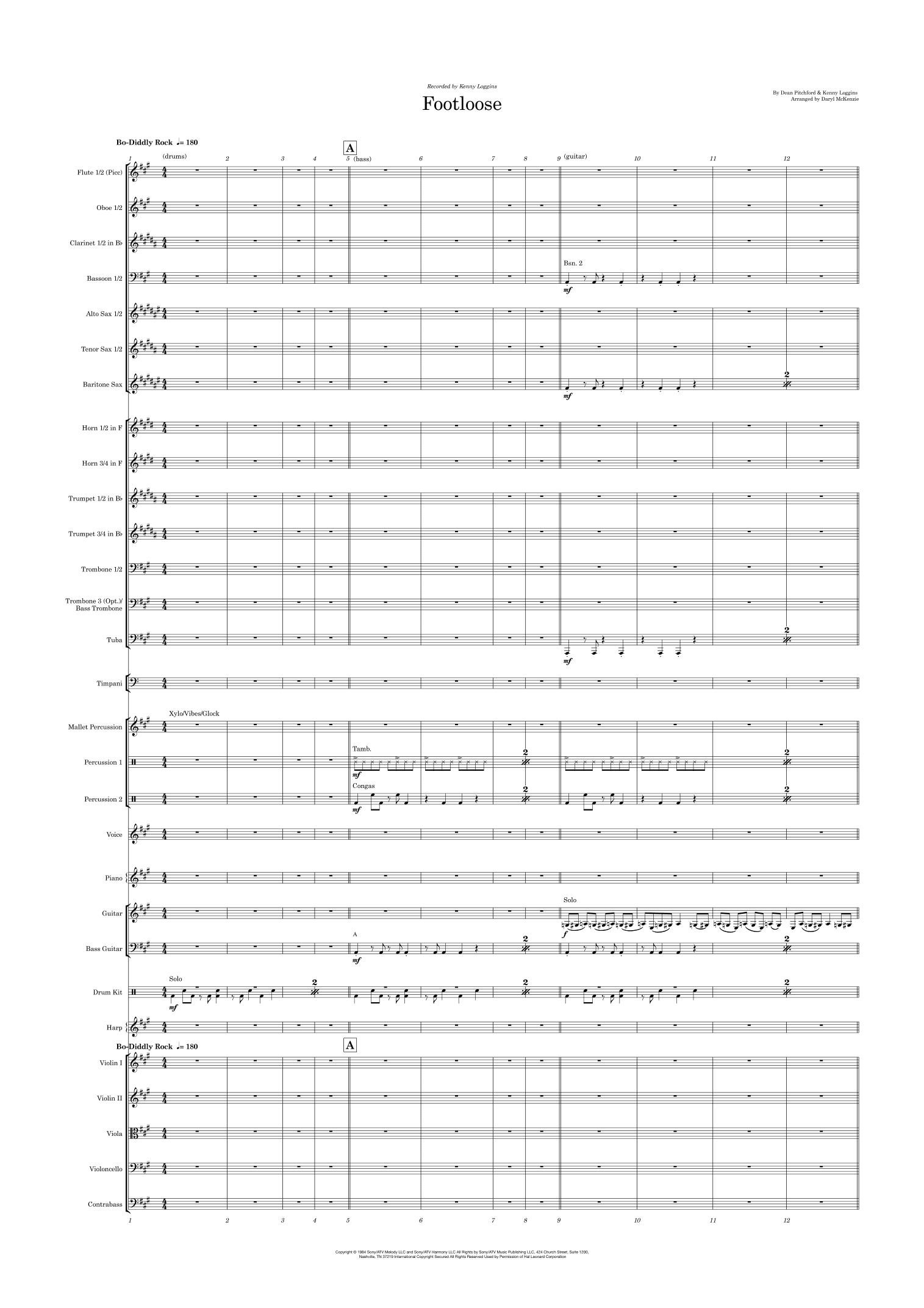 Footloose (arr. Daryl McKenzie)