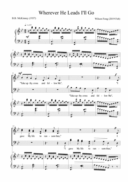 Wherever He Leads I'll Go