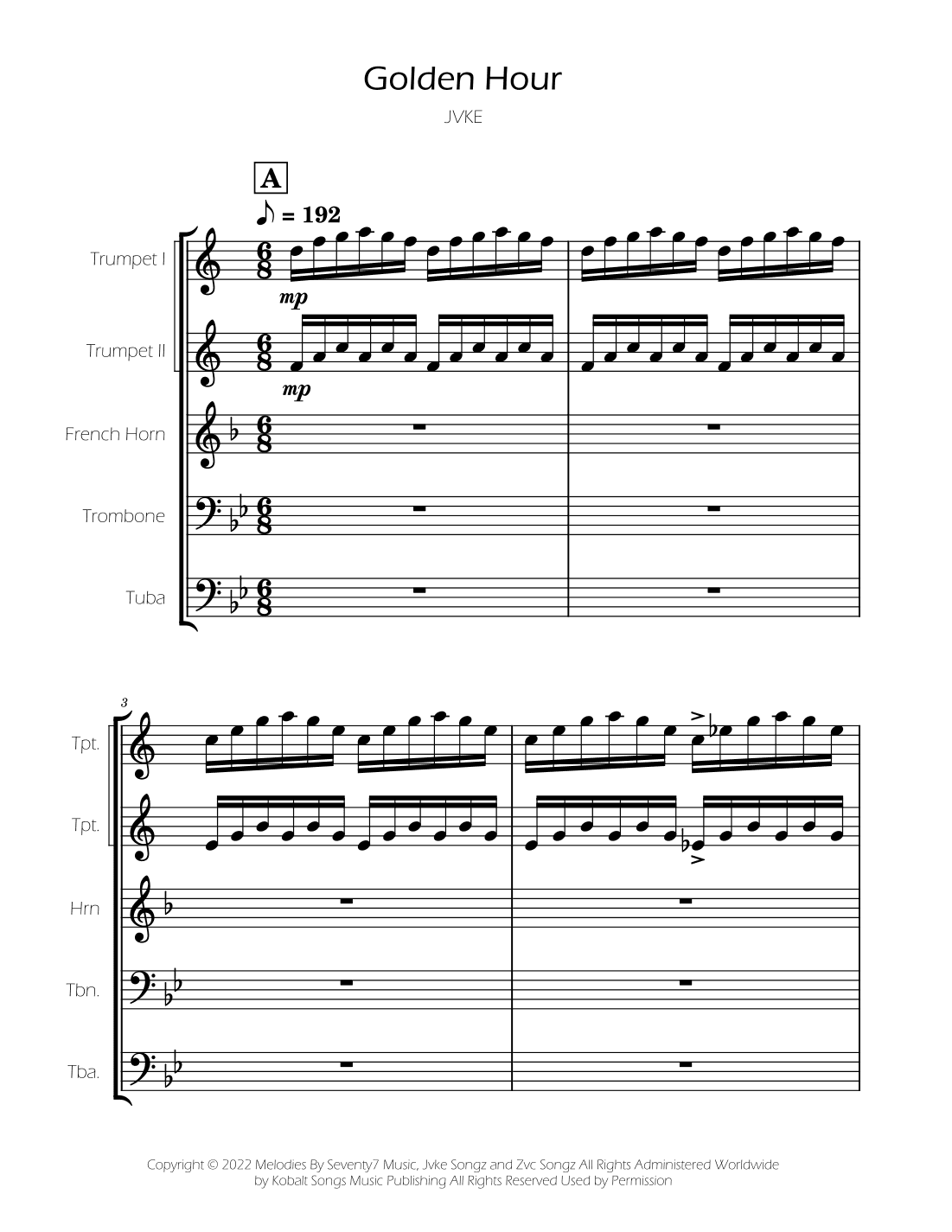 Golden Hour (arr. Ygor Nunes)