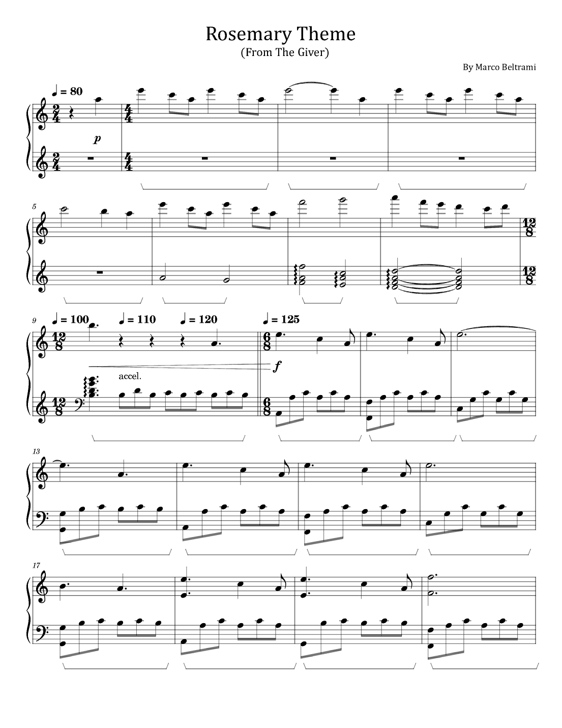 Rosemarie's Theme (arr. poon)