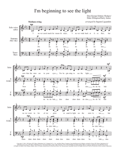 I'm Beginning To See The Light (arr. Ingunn Ligaarden)