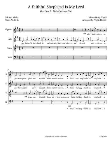 A Faithful Shepherd Is My Lord - SATB (arr. Phyllis Hopper)