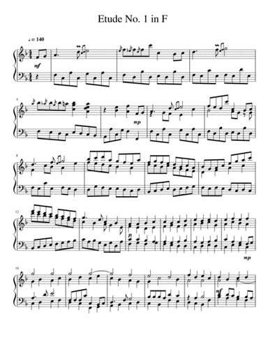 Etude No. 1 in F