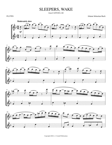 Sleepers, Wake (arr. Mark Phillips)
