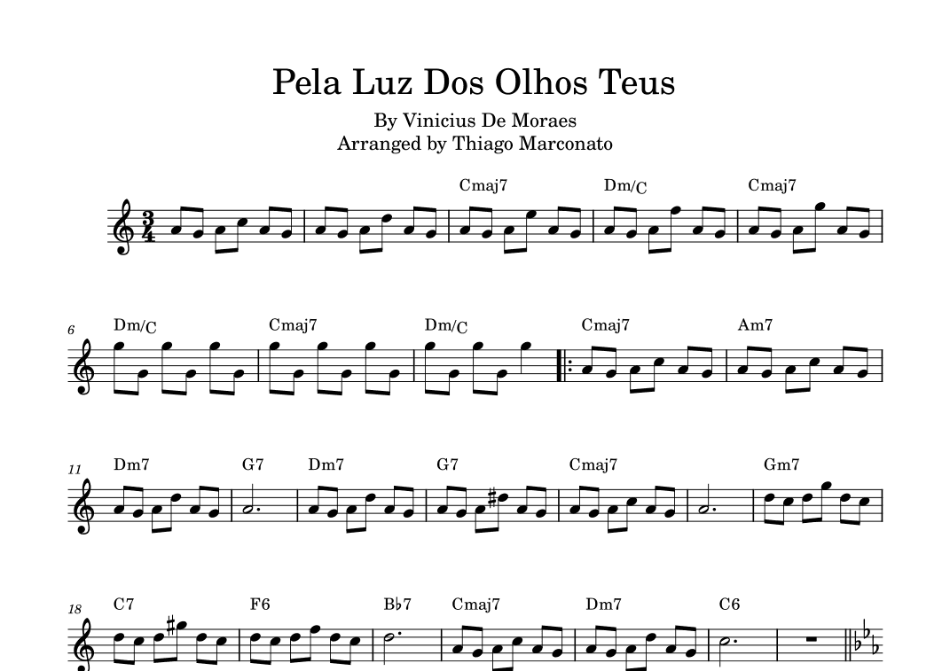 Pela Luz Dos Olhos Teus (arr. Thiago Marconato)