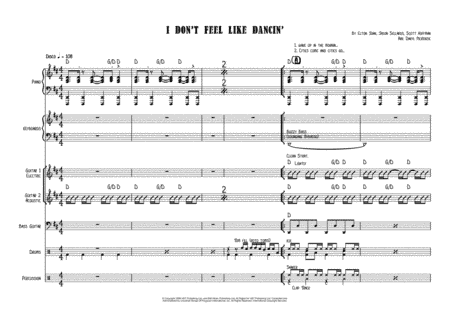 I Don't Feel Like Dancin' (arr. Daryl McKenzie)