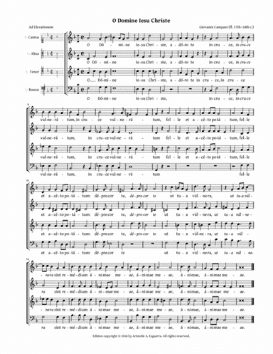 O Domine Iesu Christe (Campani) (arr. Aristotle A. Esguerra)