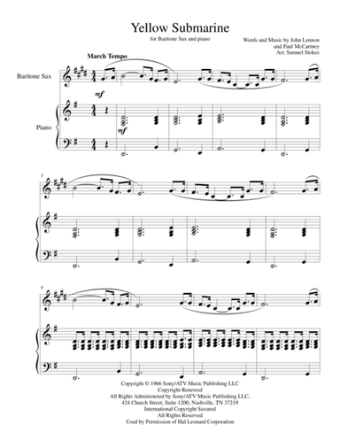 Yellow Submarine (arr. Samuel Stokes)