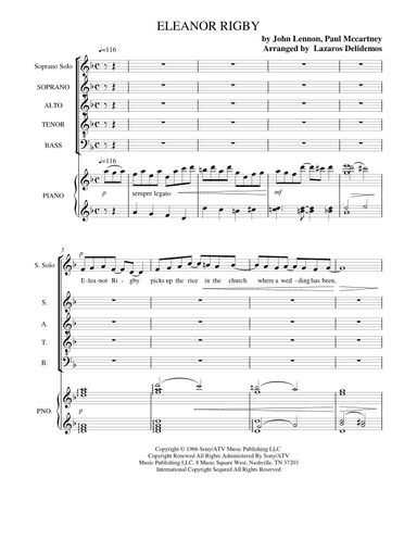 Eleanor Rigby (arr. Lazaros Delidemos)