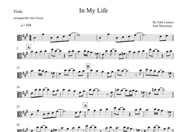 In My Life (arr. Alex Souza)