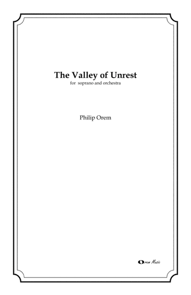 The Valley of Unrest - score and parts