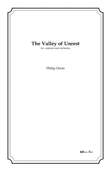 The Valley of Unrest - score and parts