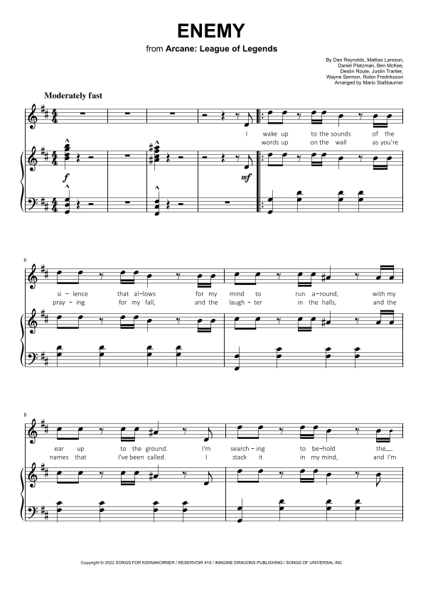 Enemy (arr. Mario Stallbaumer)